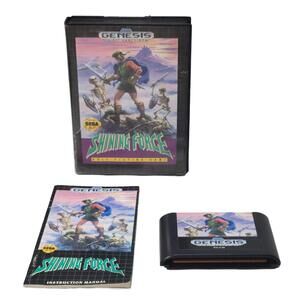 Shining Force Sega Genesis 1992 Complete in Box Damaged Insert/Case TESTED